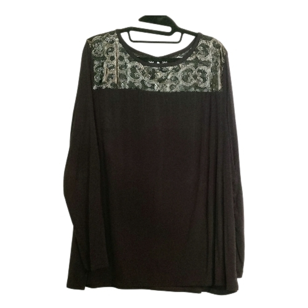 Lane Bryant Black Long Sleeve Dress with Silver Accents